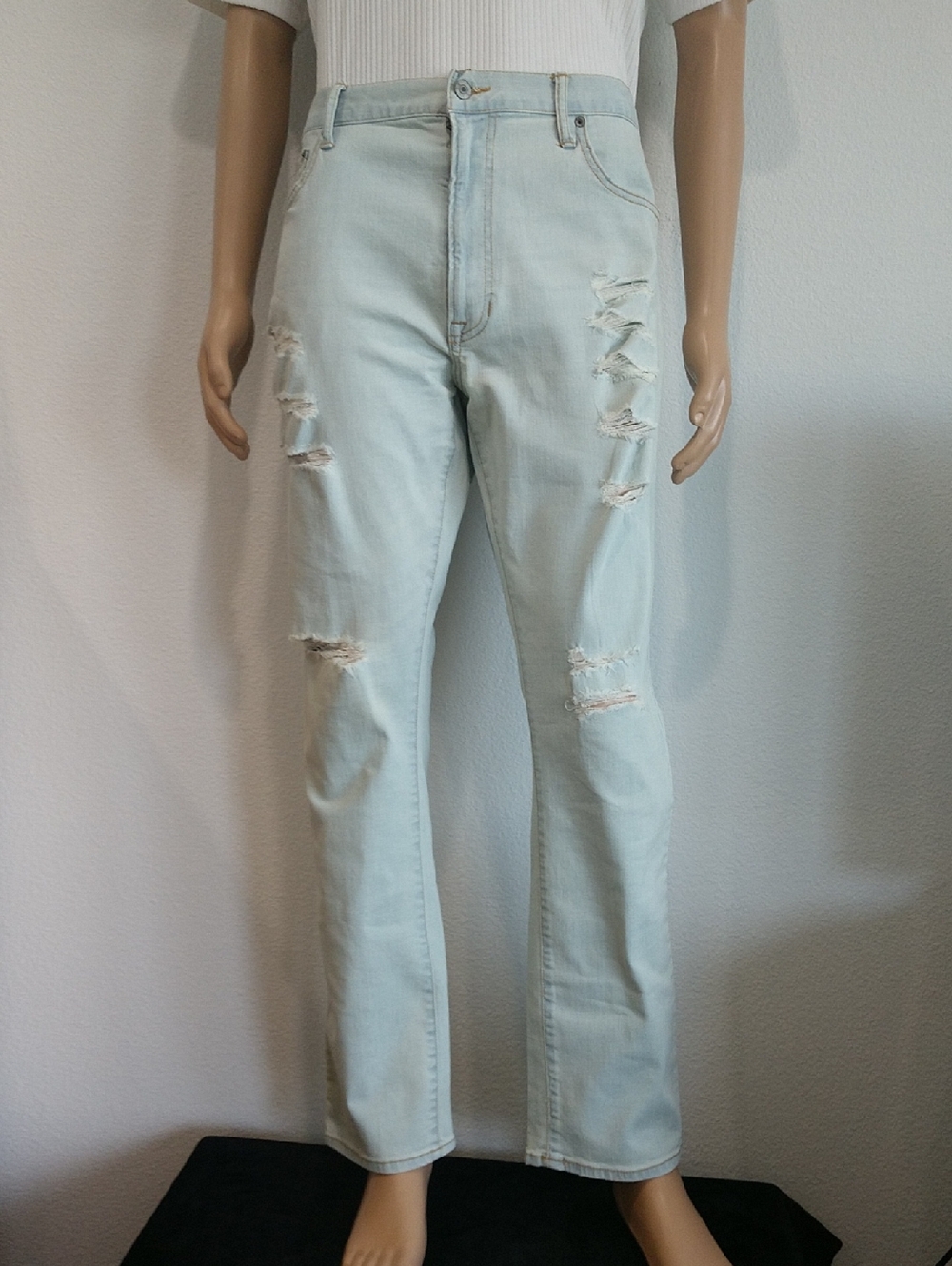Arizona Jean Company Light Blue Slim Ripped Men’s Jeans 38 x 34